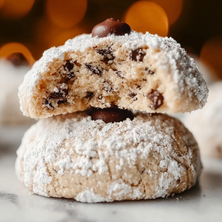 Melt-in-Your-Mouth Peanut Butter Chocolate Chip Snowball Cookies Recipe