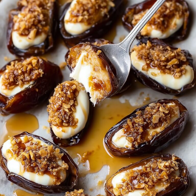 Mascarpone Stuffed Dates with Maple Drizzle Recipe