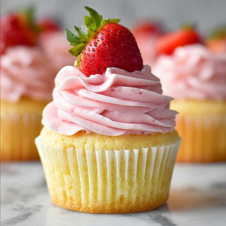 Strawberry Cupcakes with Cream Cheese Frosting Recipe