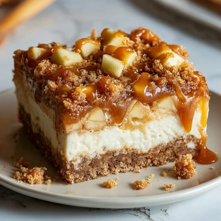 Salted Caramel Apple Cheesecake Bars Recipe