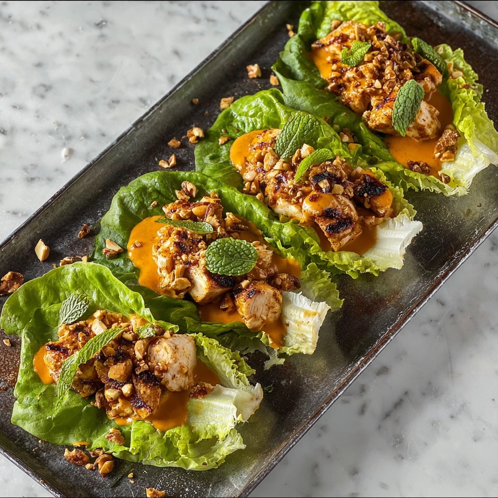 Peanut Chicken Lettuce Wraps Recipe - Recipe Image