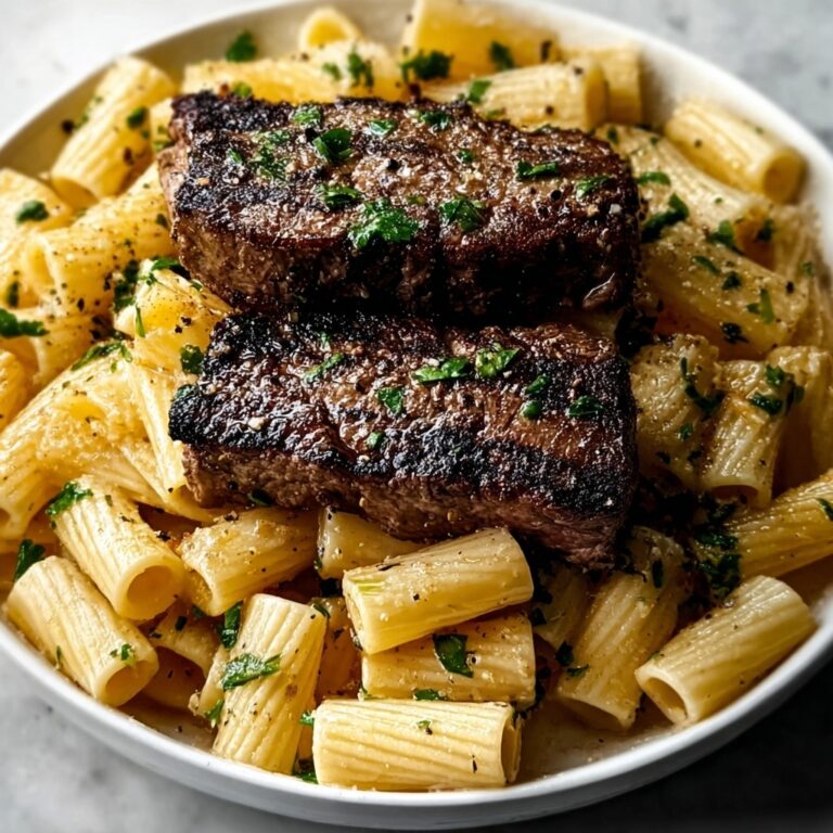 Garlic Butter Steak with Rigatoni Recipe