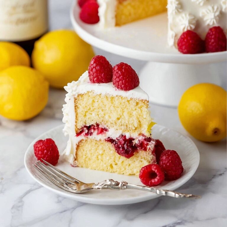 Lemon Raspberry Cake with Cream Cheese Frosting Recipe