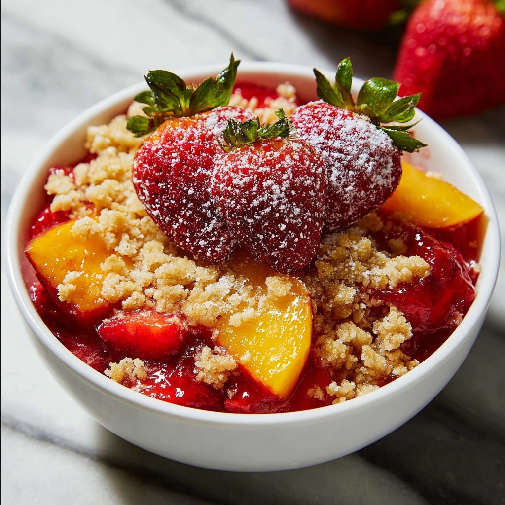 Strawberry Peach Crisp Dessert Recipe - Recipe Image