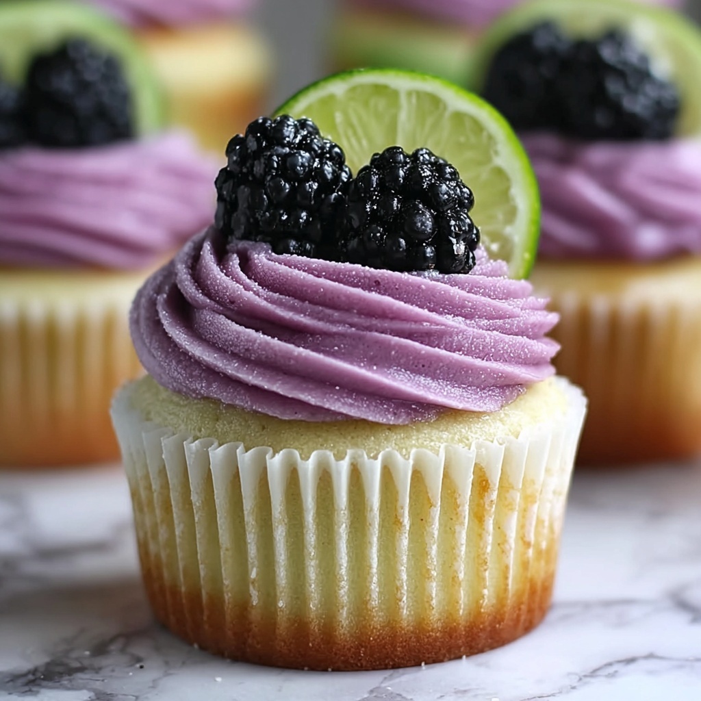 Refreshing Blackberry Lime Cupcakes Recipe - Recipe Image