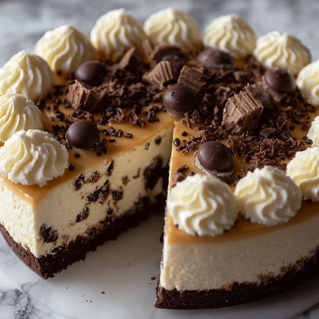 No Bake Cookie Dough Cheesecake Recipe - Recipe Image