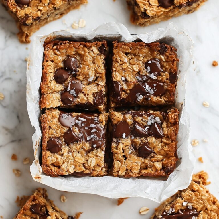 Healthy Chocolate Chip Oatmeal Bars Recipe
