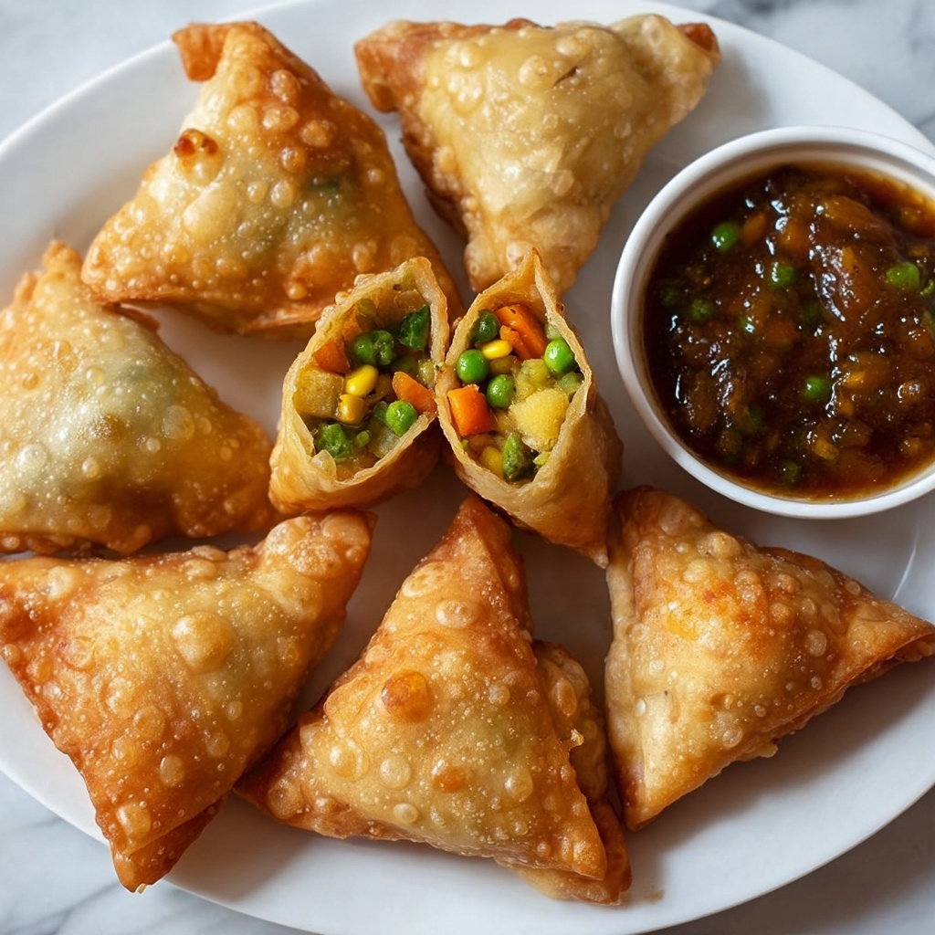 Crispy Vegetable Samosas: A Flavorful Snack or Appetizer Recipe - Recipe Image