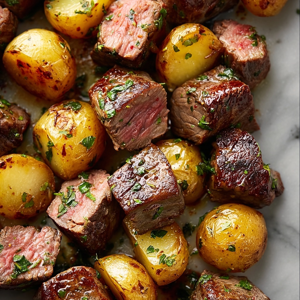 Steak Bites with Crispy Potatoes Recipe - Recipe Image