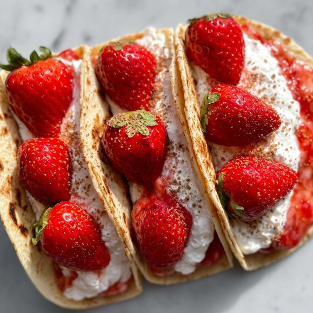Strawberry Cheesecake Tacos Recipe - Recipe Image