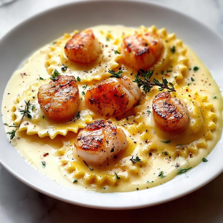Lobster Ravioli with Creamy Herb Sauce Recipe