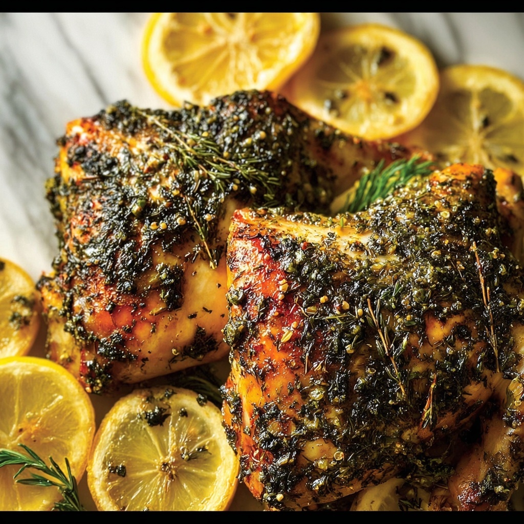 Herb & Lemon Roasted Chicken Recipe - Recipe Image