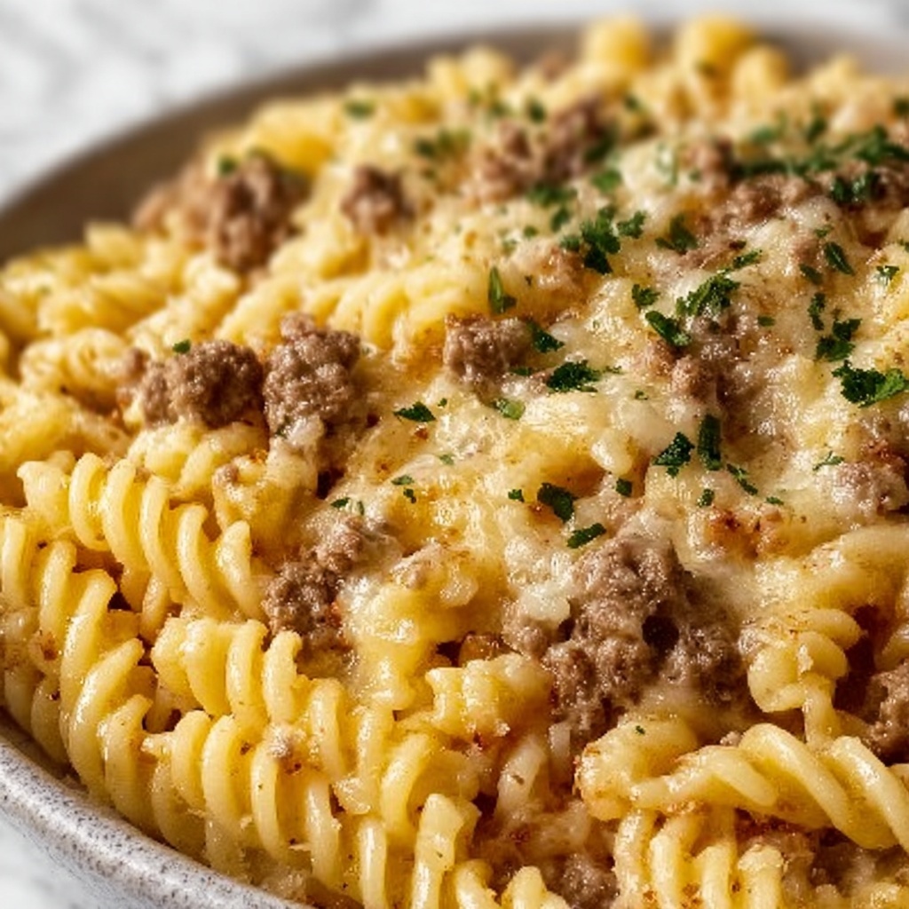Creamy Ground Beef Pasta Recipe - Recipe Image