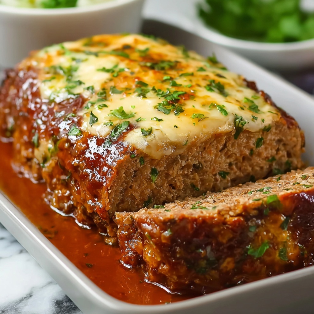 Melt-in-Your-Mouth Garlic Parmesan Chicken Meatloaf Recipe - Recipe Image