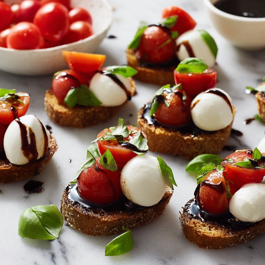 Caprese Salad Bites with Balsamic Reduction Recipe - Recipe Image