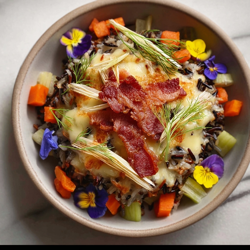 Wild Rice Hotdish with Creamy Mushrooms and Vegetables Recipe - Recipe Image