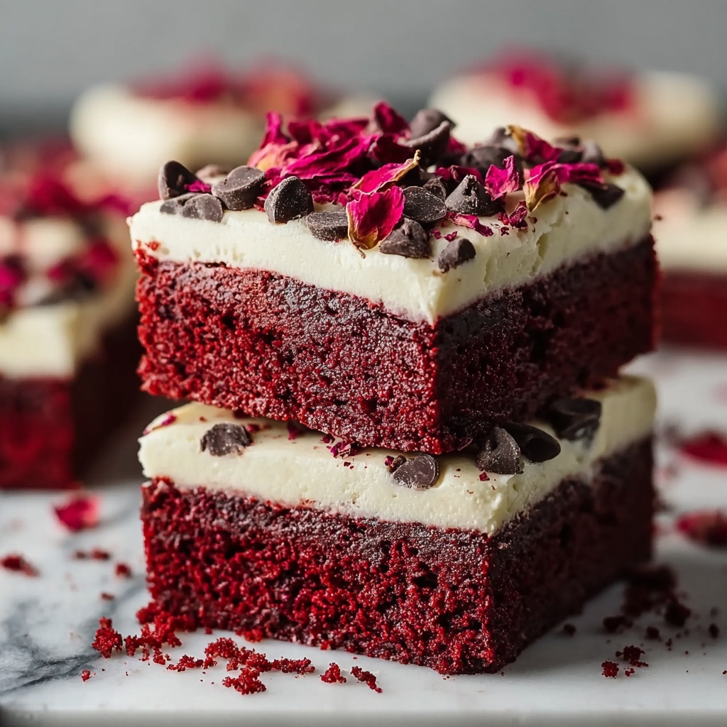 The Best Fudgy Red Velvet Brownies Recipe - Recipe Image