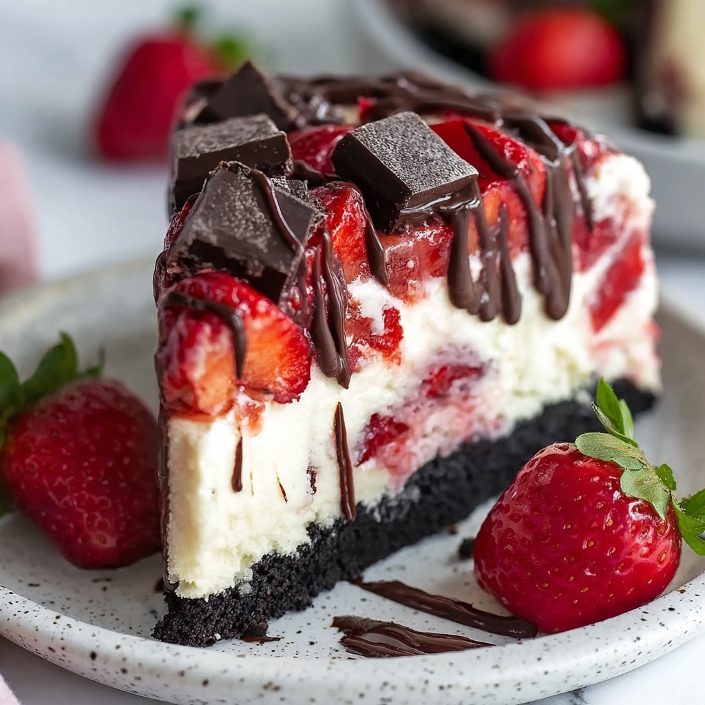 Chocolate Strawberry Cheesecake Recipe - Recipe Image