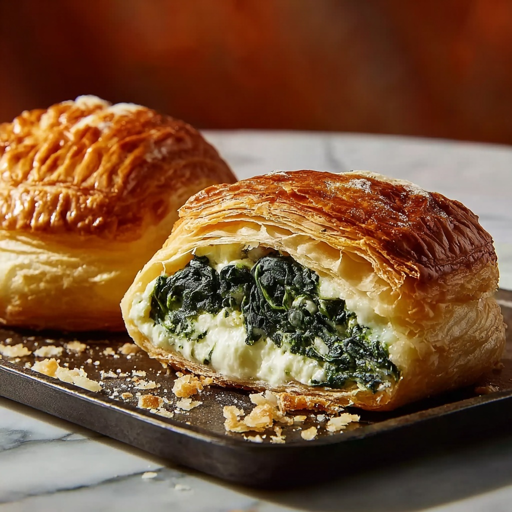 Spinach and Feta Puff Pastry Pie Recipe - Recipe Image