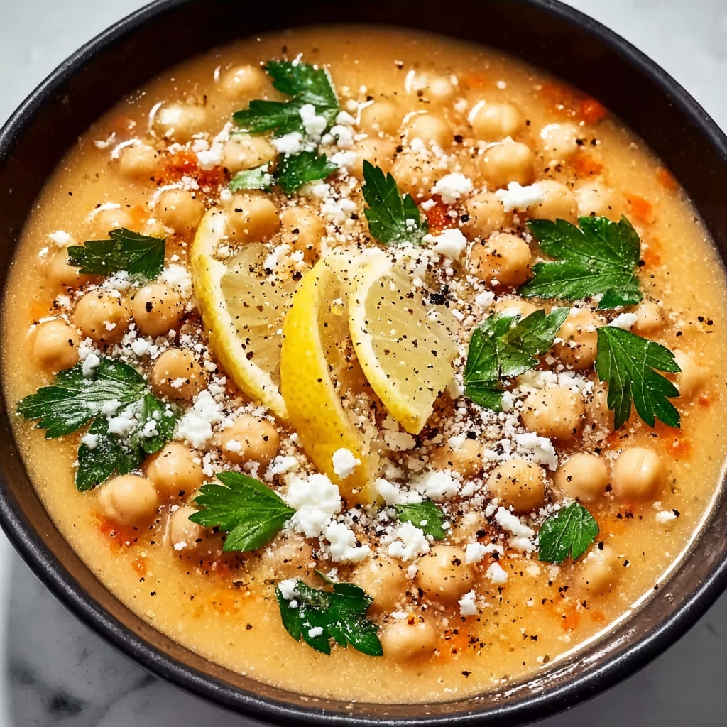 Greek Chickpea Soup with Lemon Recipe - Recipe Image