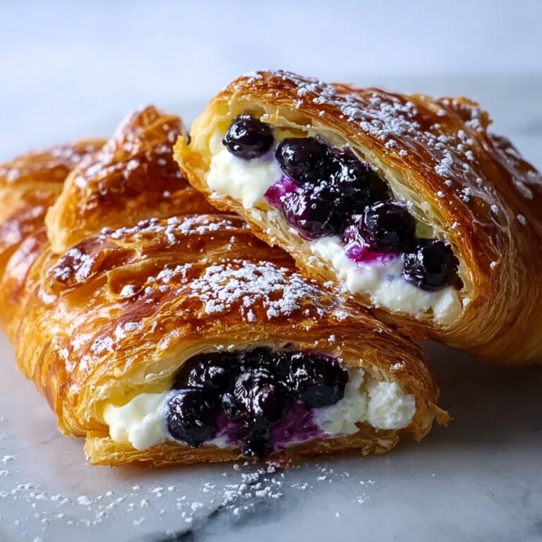 Blueberry & Ricotta Croissant with Honey Drizzle Recipe