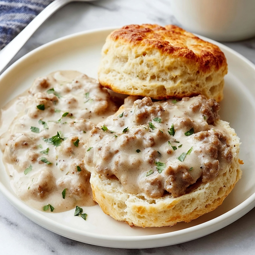 Biscuits and Sausage Gravy Recipe - Recipe Image