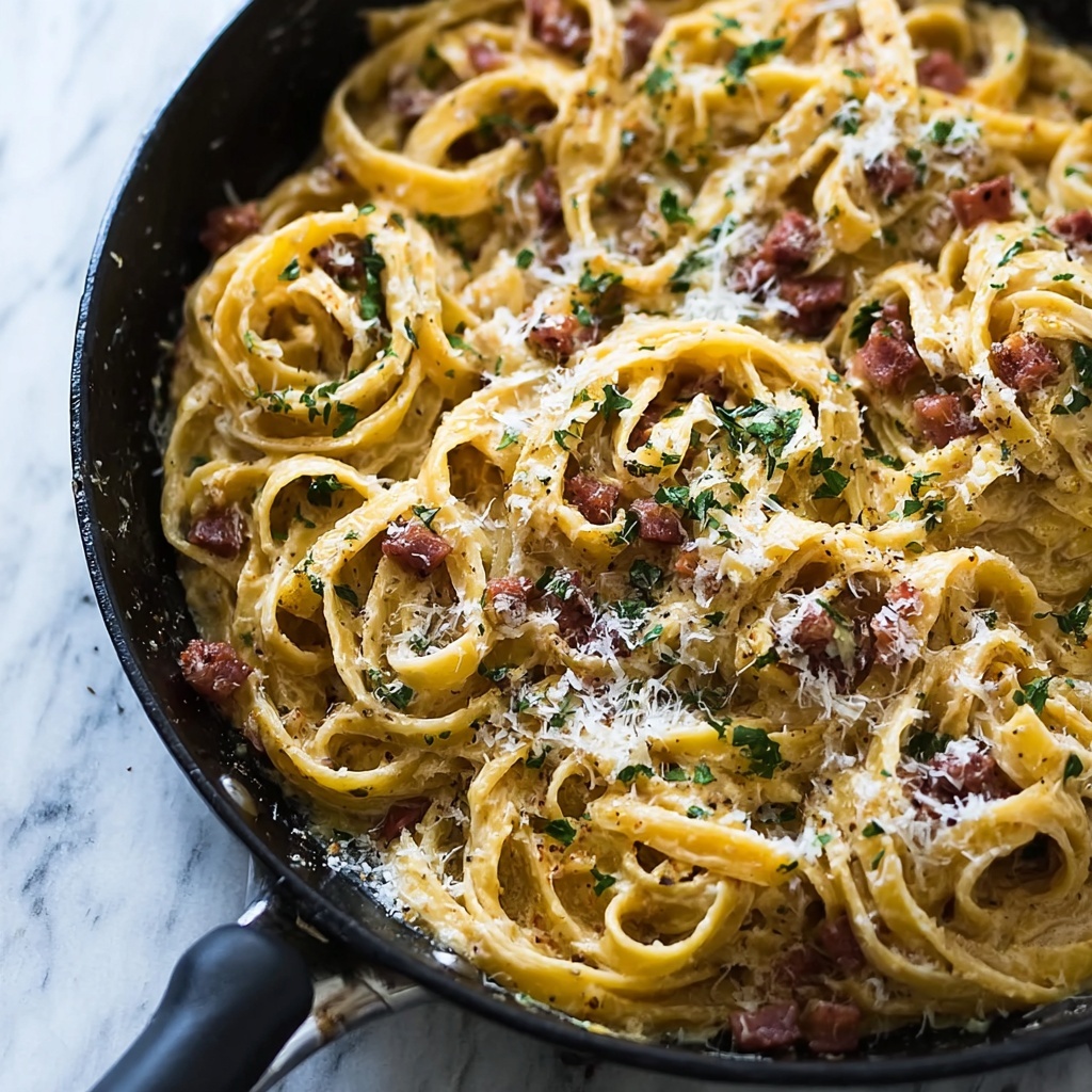 Creamy Avocado Carbonara with Smoked Beef Recipe - Recipe Image