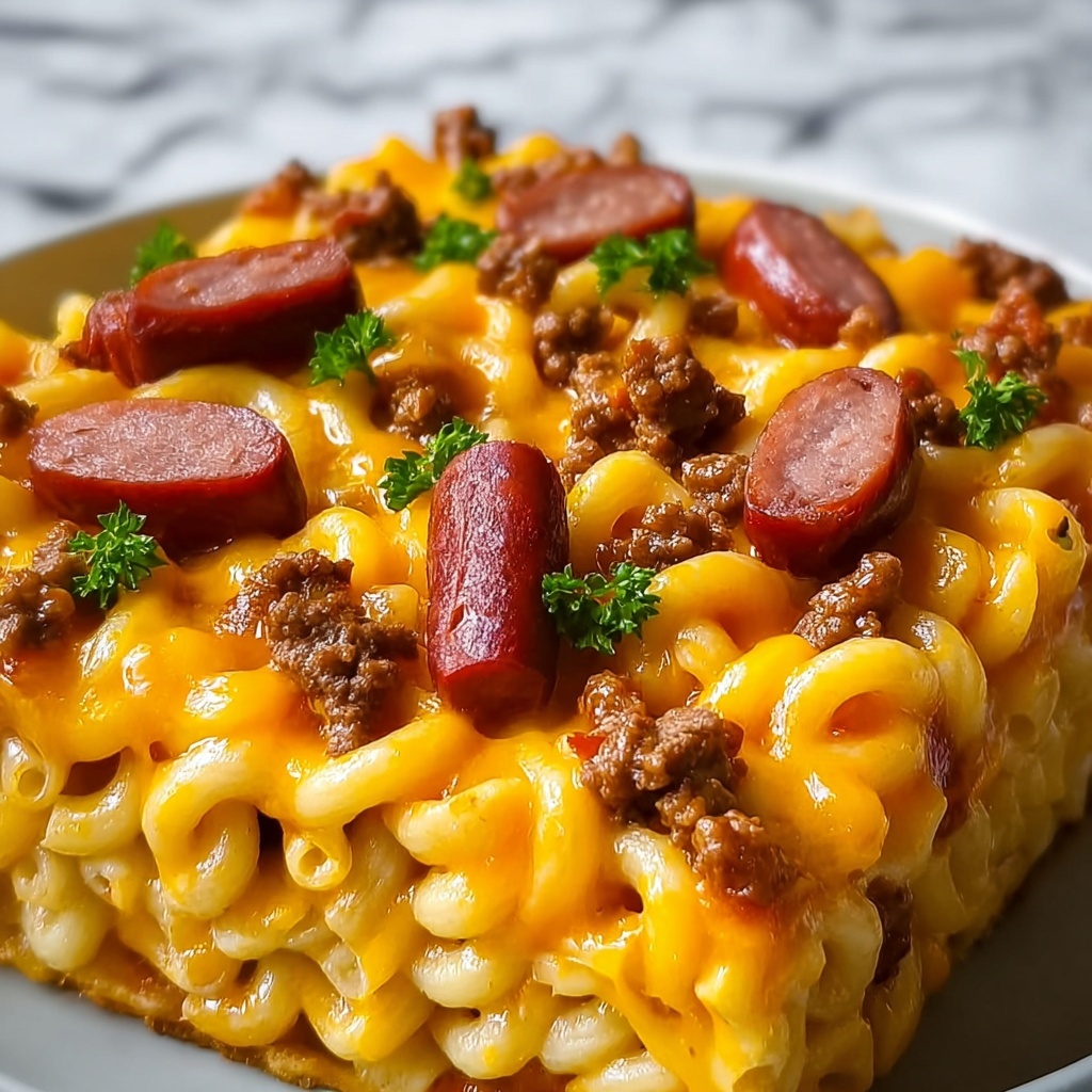 Loaded Chili Cheese Dog Pasta Recipe - Recipe Image