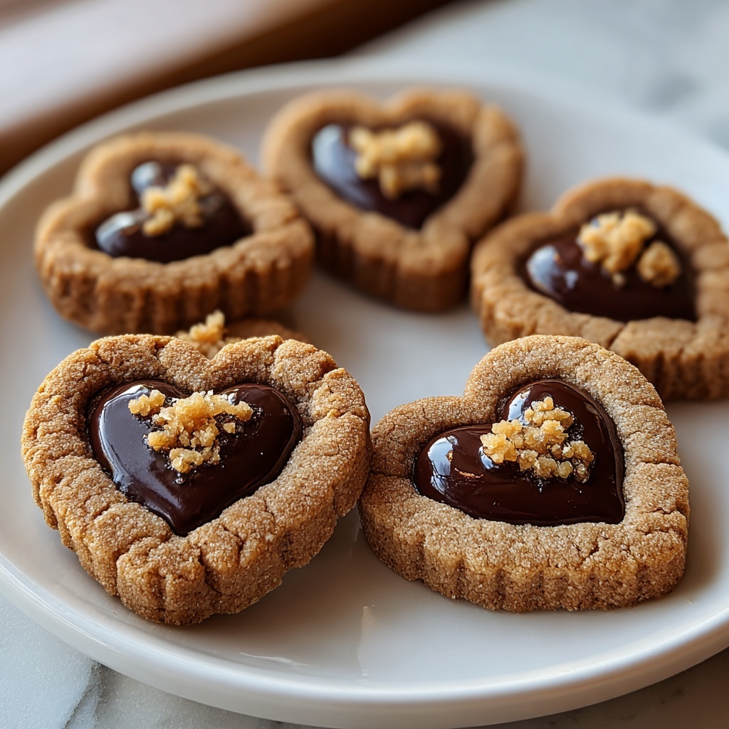 Heart Shaped Chocolate Thumbprint Cookies Recipe - Recipe Image
