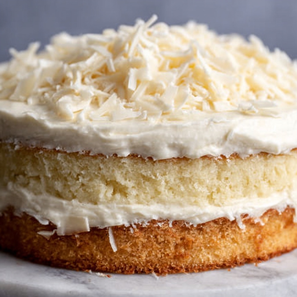 Heavenly White Chocolate Coconut Cake Recipe - Recipe Image