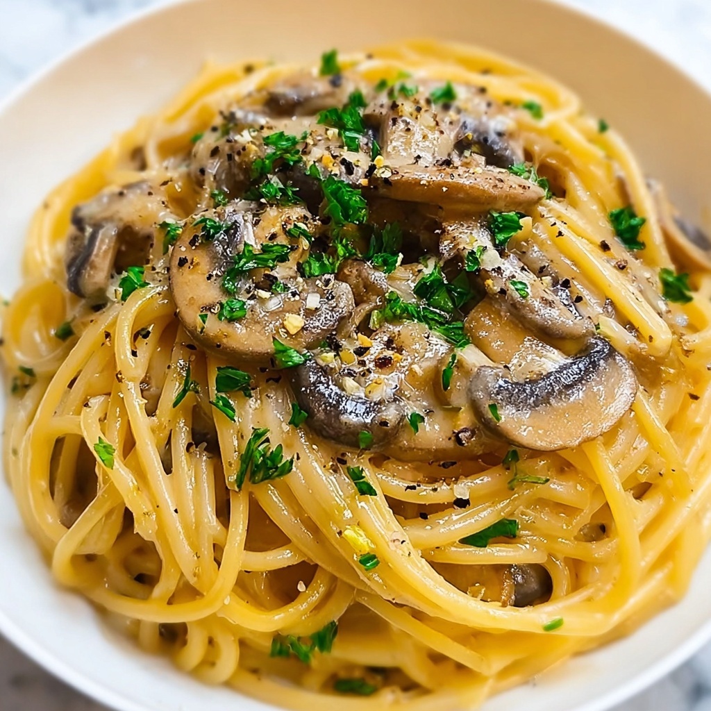 Creamy Miso Mushroom Pasta Recipe - Recipe Image