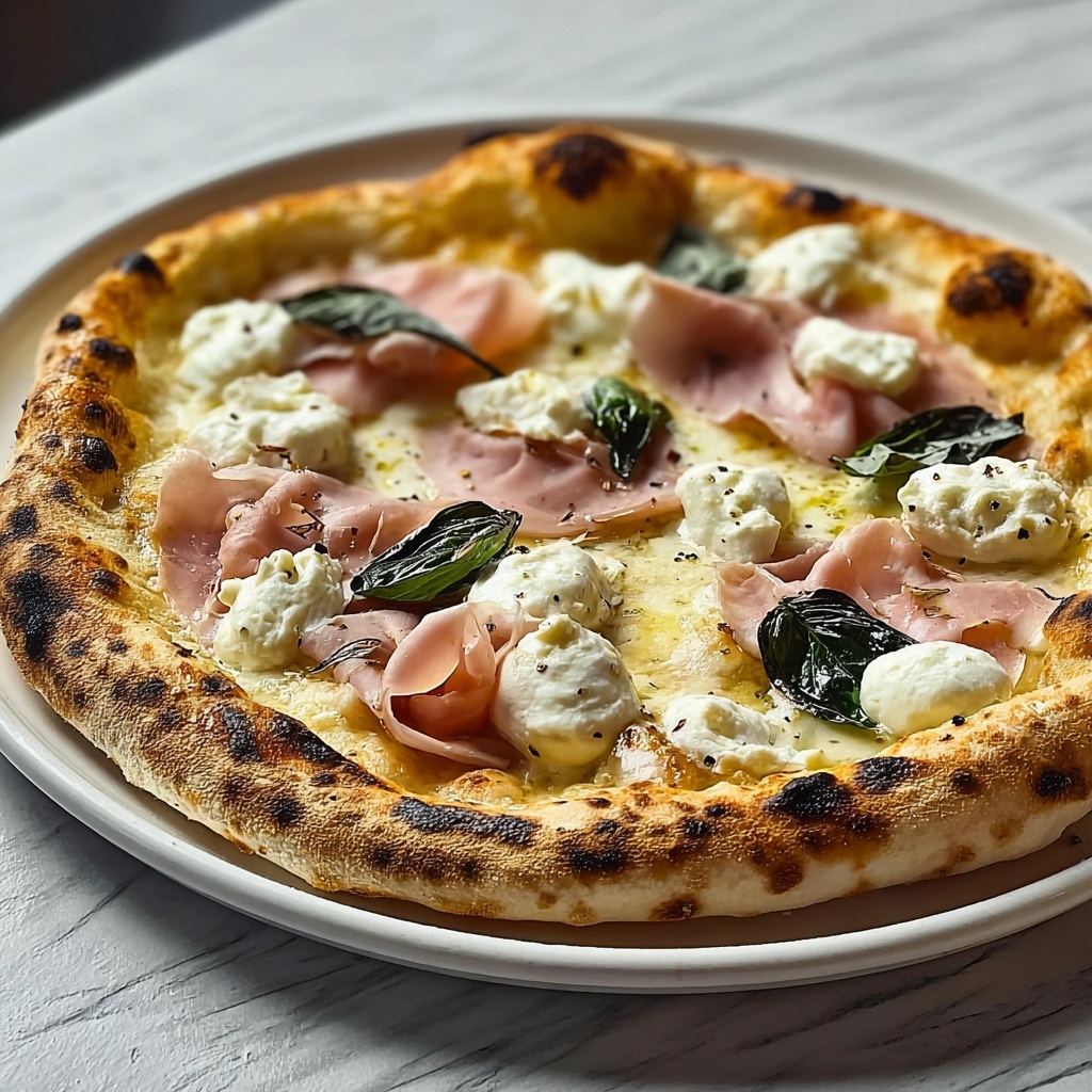 White Pizza with Prosciutto & Hot Honey Recipe - Recipe Image