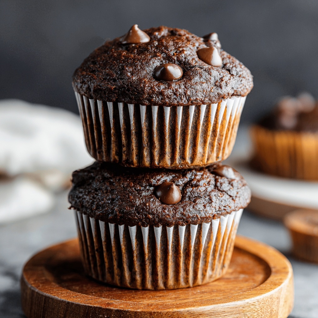 Dark Chocolate Banana Bread Muffins Recipe - Recipe Image