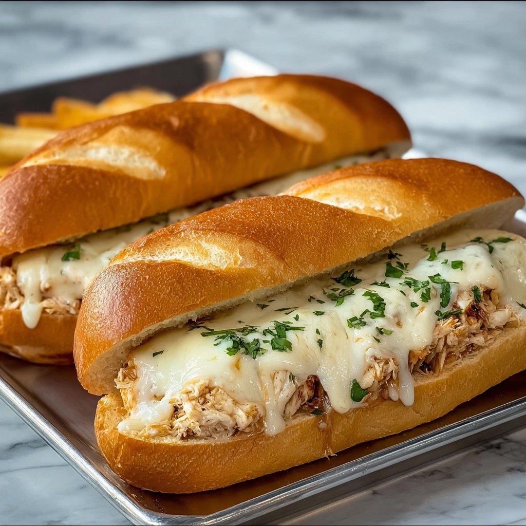 Slow Cooker Parmesan Garlic Chicken Sandwiches Recipe - Recipe Image