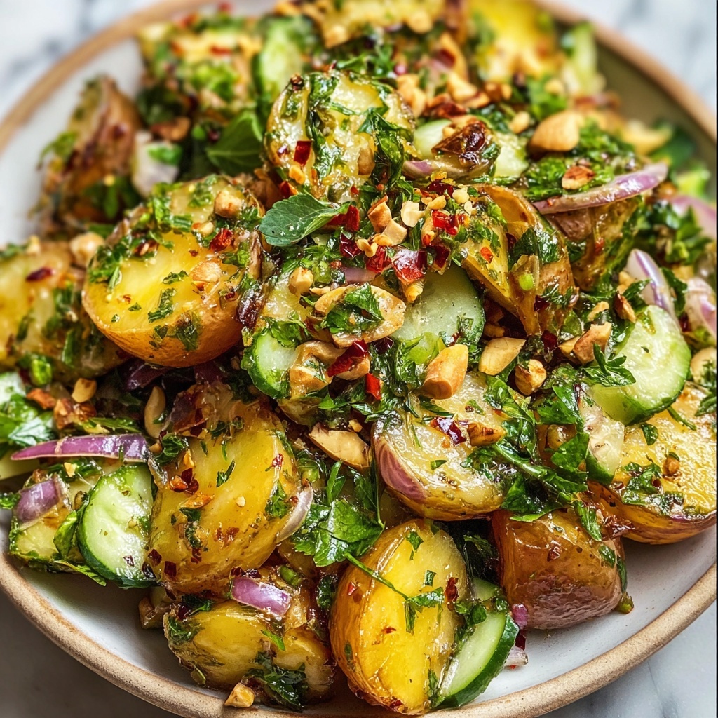 Roasted Potato Salad with Fresh Herbs and Pistachios Recipe - Recipe Image