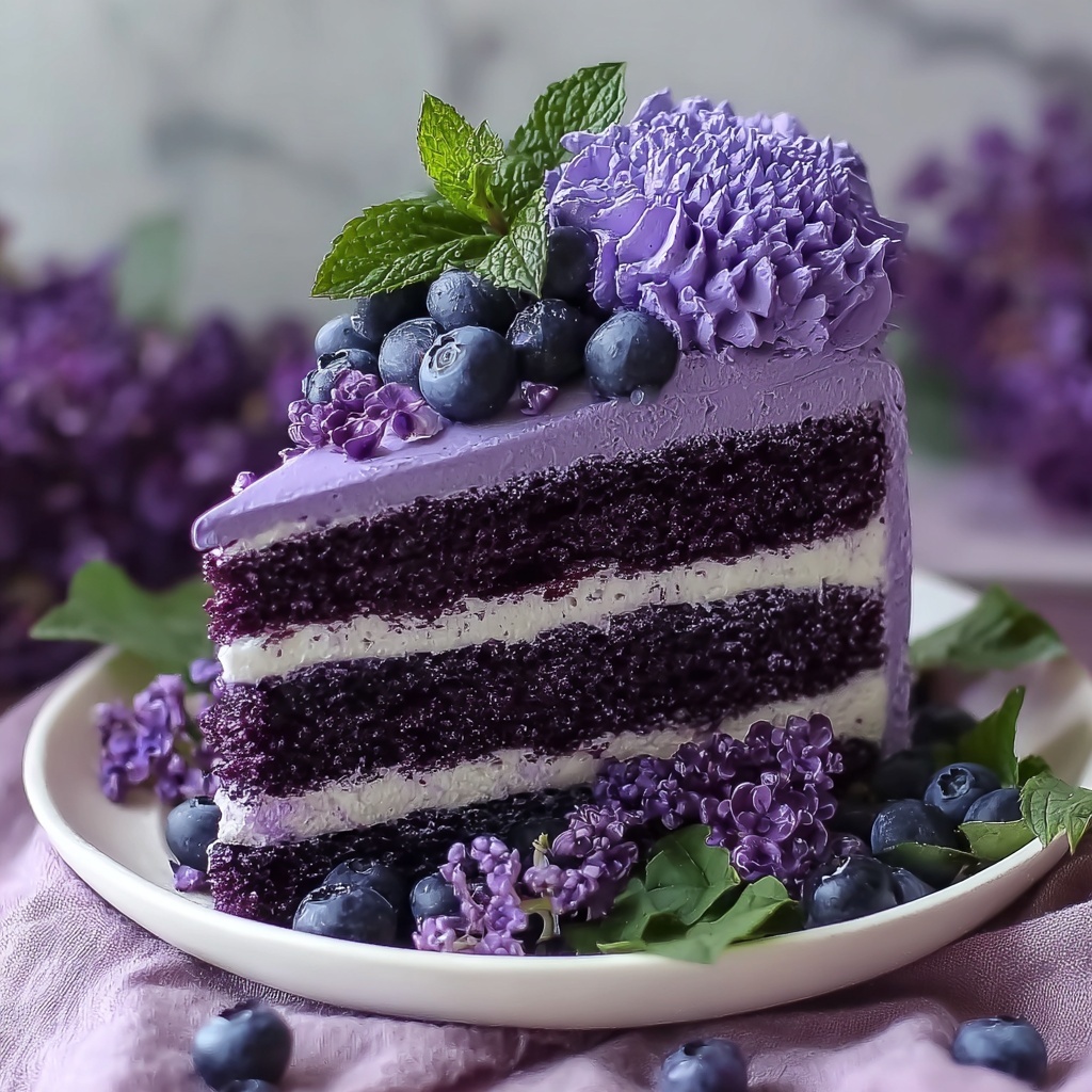 Purple Velvet Cake with Cream Cheese Frosting Recipe - Recipe Image