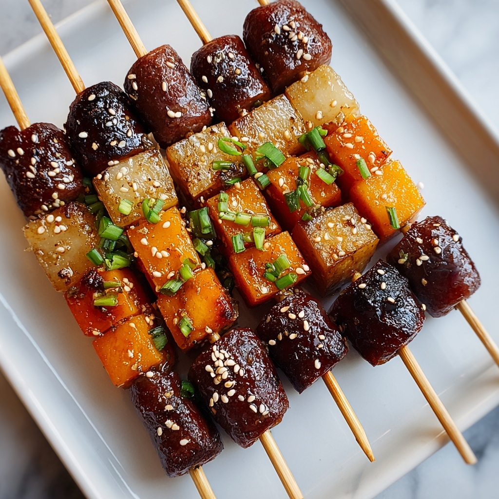 Sotteok Sotteok (Korean Rice Cake and Sausage Skewers) Recipe - Recipe Image
