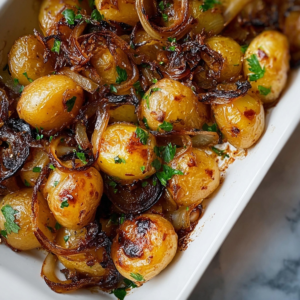 Oven Roasted Yukon Gold Potatoes with Onions Recipe - Recipe Image