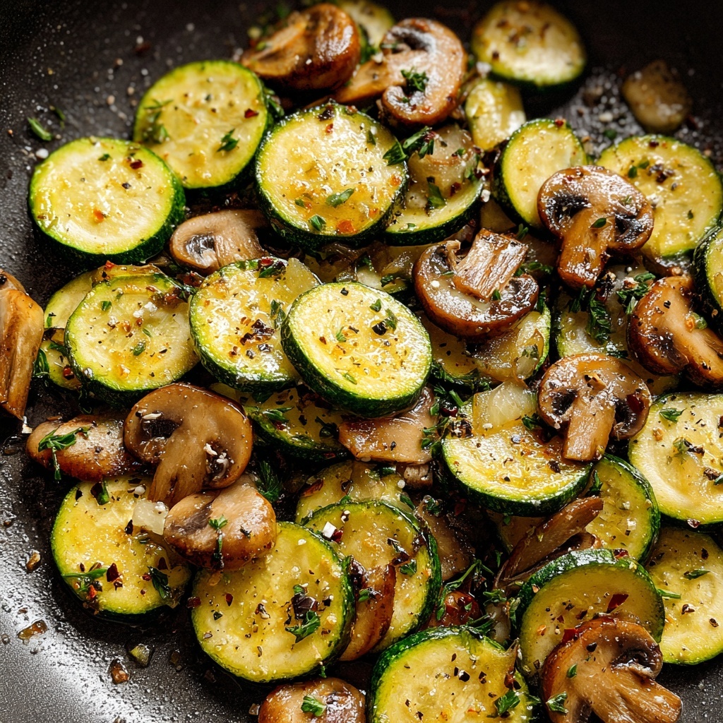 Skillet Zucchini and Mushrooms Recipe - Recipe Image
