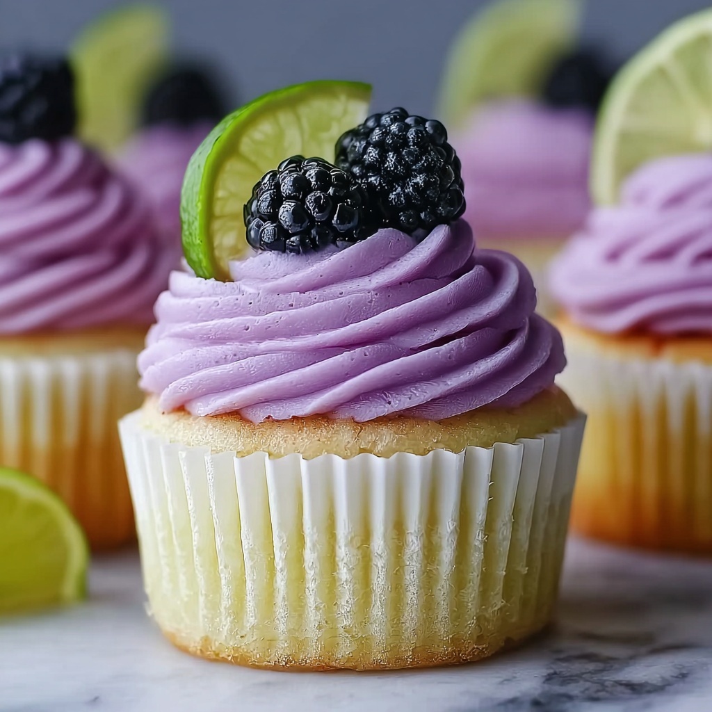 Refreshing Blackberry Lime Cupcakes Recipe - Recipe Image