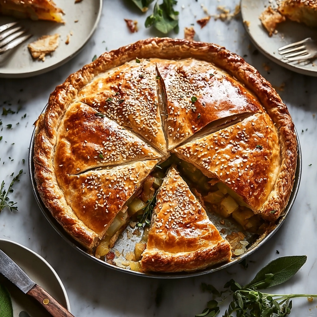 Samosa Pie with Spiced Chicken and Potatoes Recipe - Recipe Image