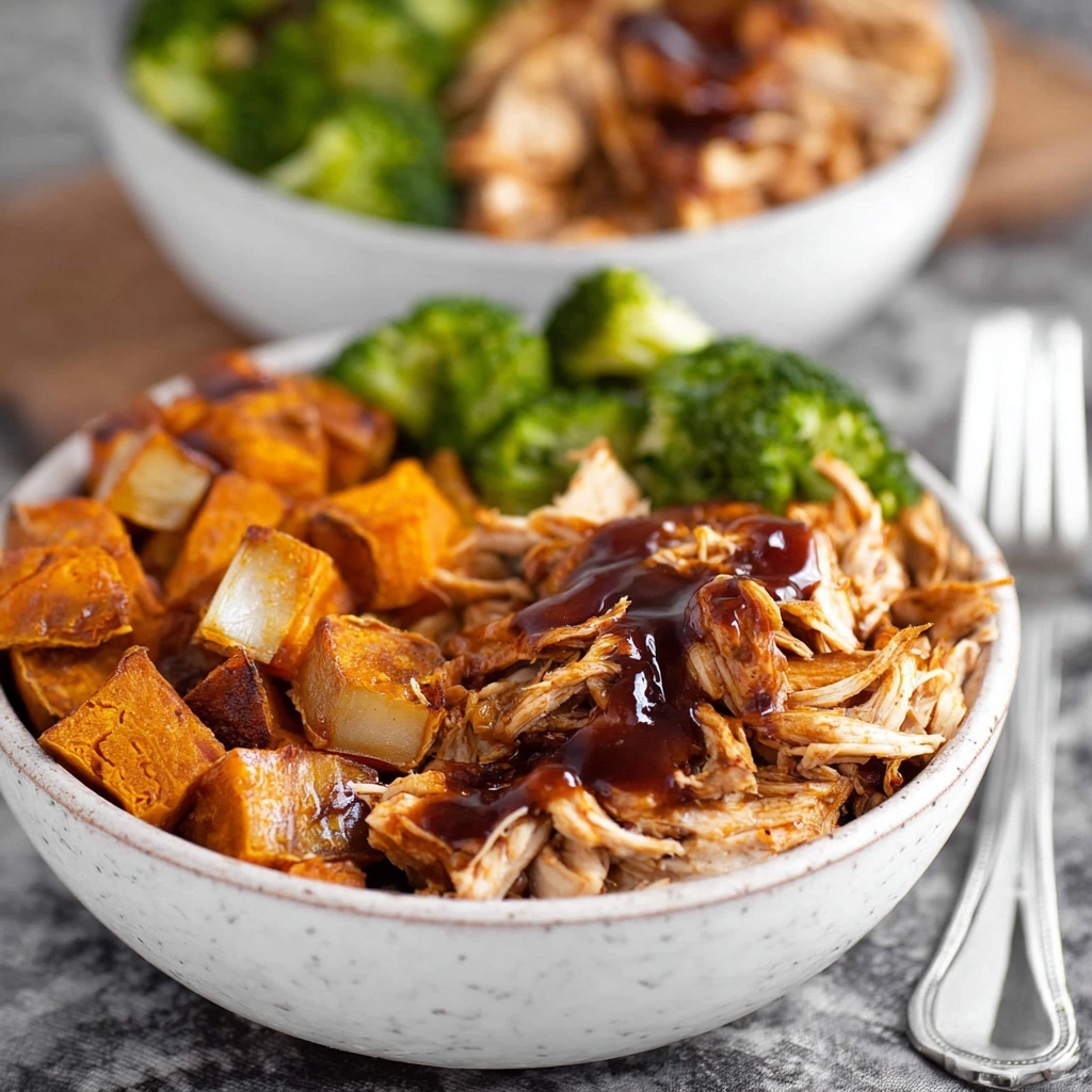 BBQ Chicken & Roasted Sweet Potato Bowls Recipe - Recipe Image