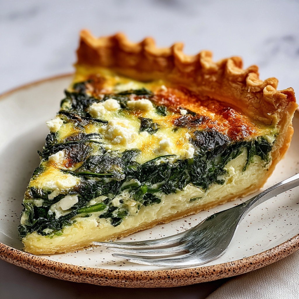 Spinach Feta Quiche Recipe - Recipe Image