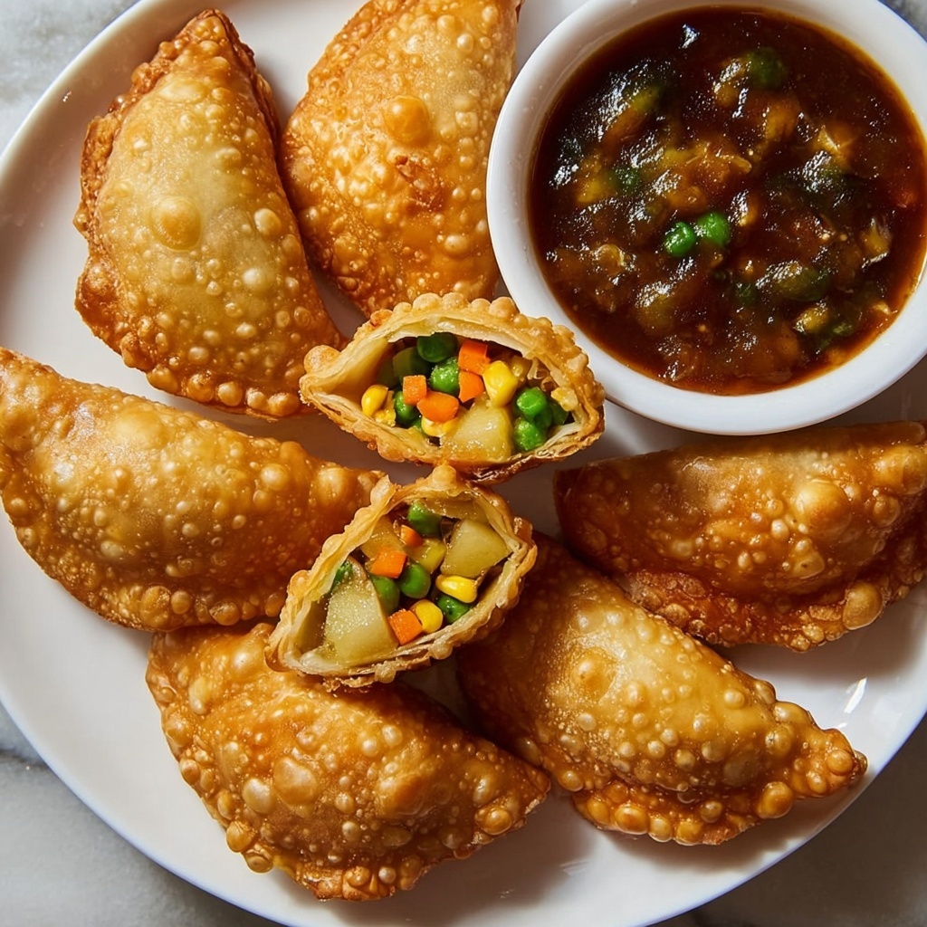 Crispy Vegetable Samosas: A Flavorful Snack or Appetizer Recipe - Recipe Image