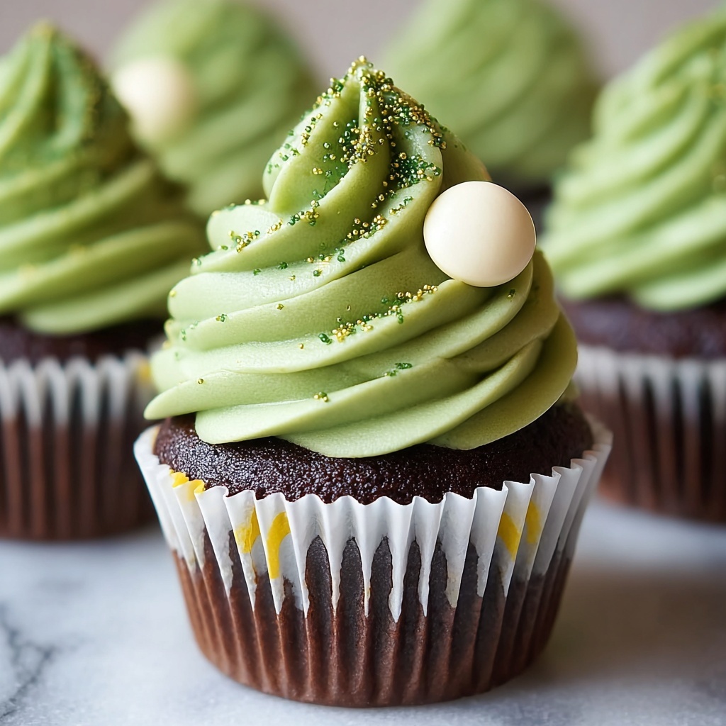 Green Velvet Cupcakes with Cream Cheese Frosting Recipe - Recipe Image