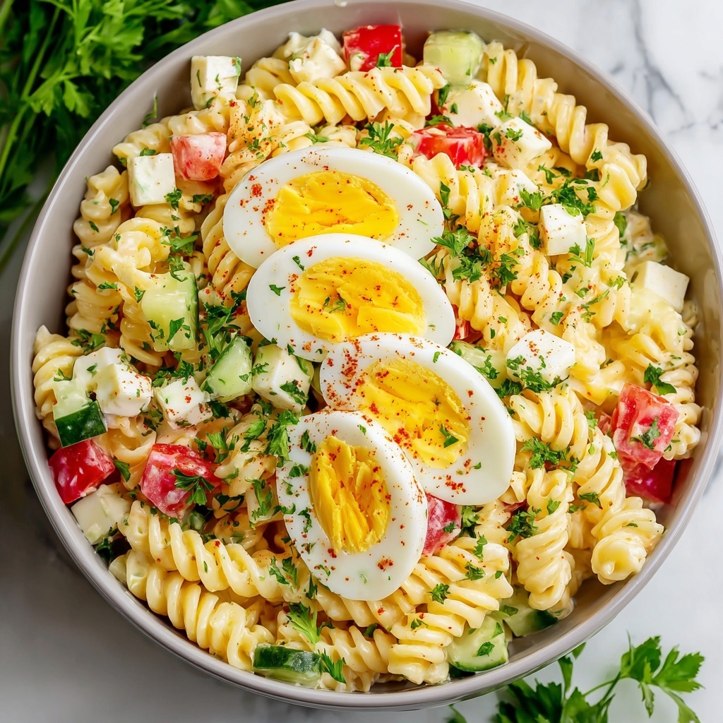 Deviled Egg Pasta Salad Recipe - Recipe Image