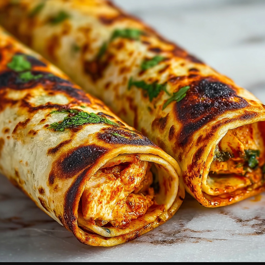 Chicken Tikka Paratha Rolls Recipe - Recipe Image