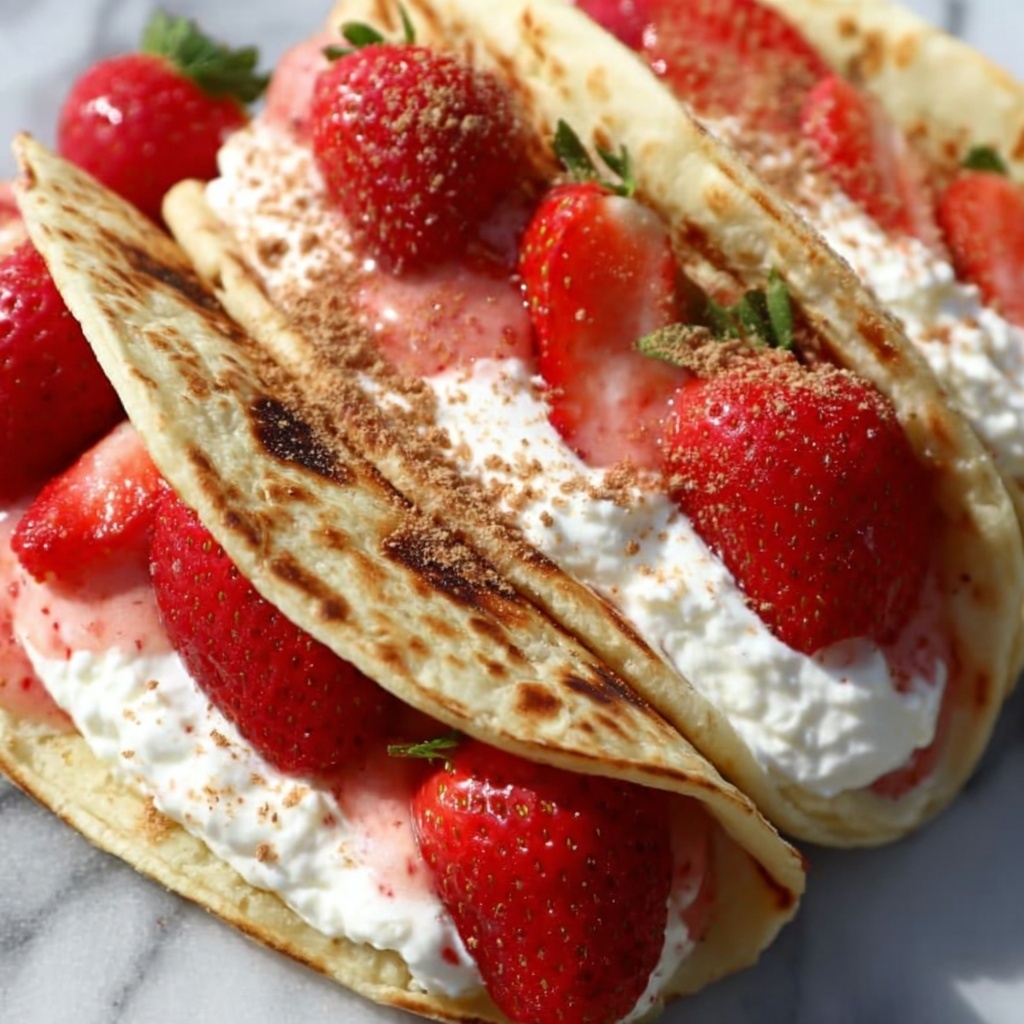 Strawberry Cheesecake Tacos Recipe - Recipe Image