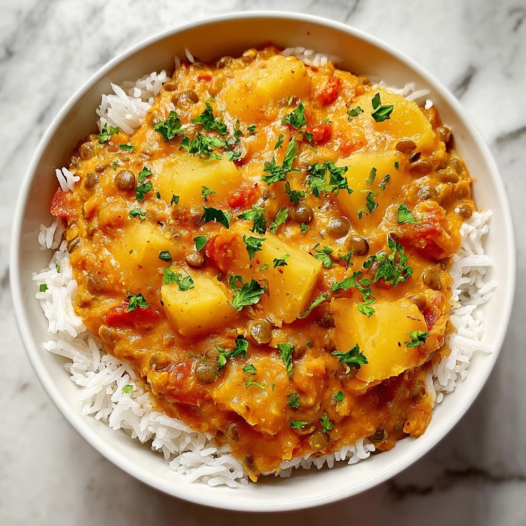 Vegan Butter Lentils and Potatoes Recipe - Recipe Image