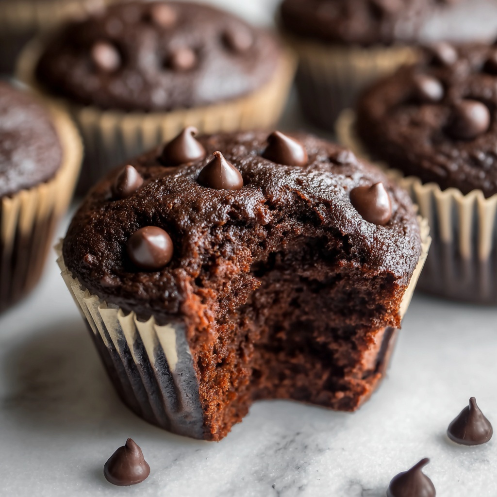 Super Soft Double Chocolate Muffins Recipe - Recipe Image